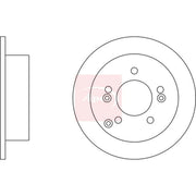 Apec 2 x Solid Rear Brake Discs DSK2393