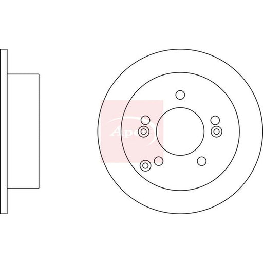 Apec 2 x Solid Rear Brake Discs DSK2393