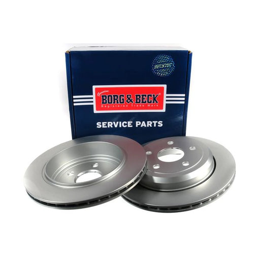 Borg & Beck 2 x Vented Rear Brake Discs BBD5406