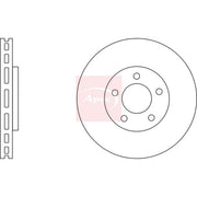 Apec 2 x Vented Front Brake Discs DSK2554