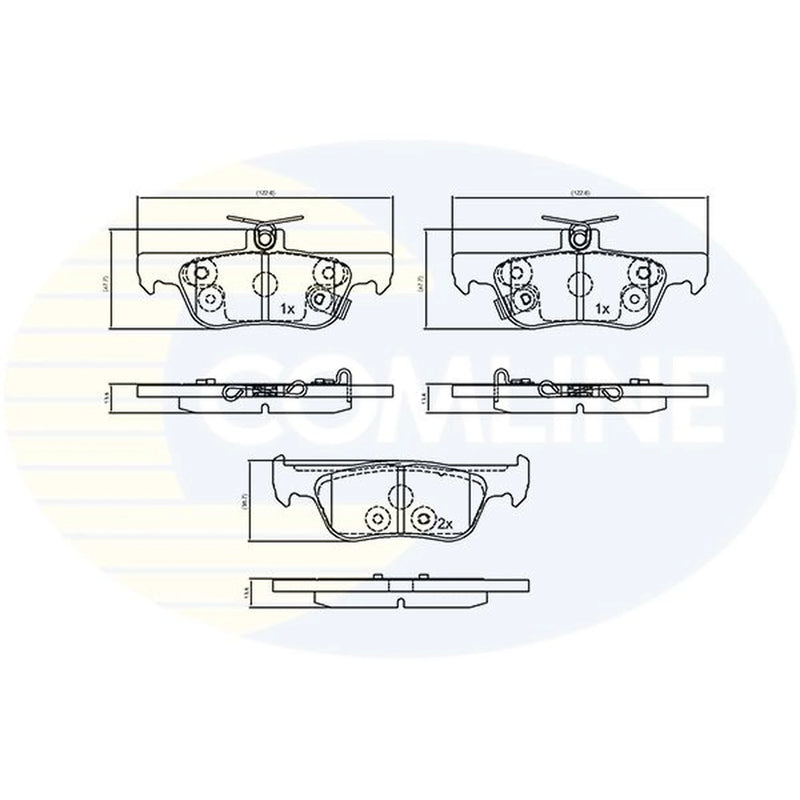 Comline 4 x Rear Brake Pad Set CBP34027