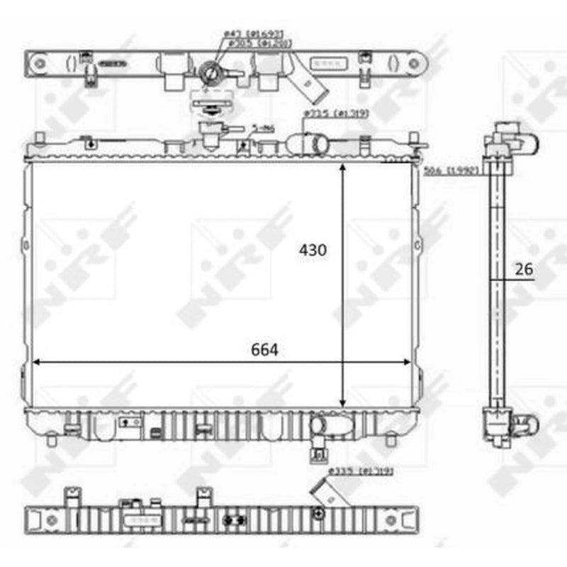 NRF Engine Radiator 59046