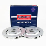 Borg & Beck 2 x Vented Rear Brake Discs BBD5583
