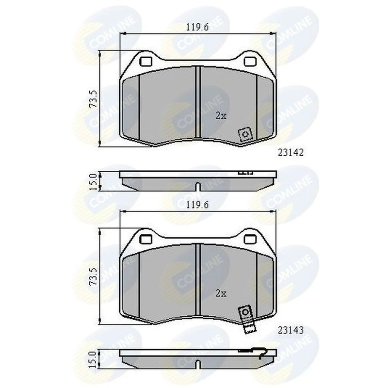 Comline 4 x Front Brake Pad Set CBP31258