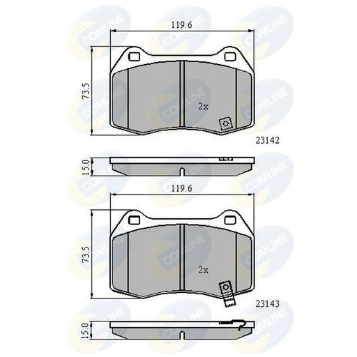 Comline 4 x Front Brake Pad Set CBP31258