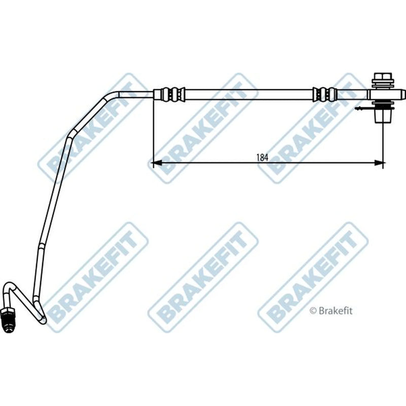 Apec Brake Hydraulic Hose Line Rear Left BHO4314