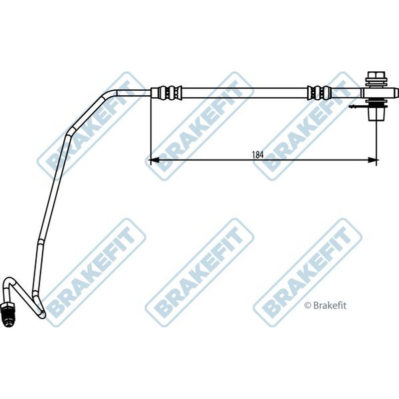 Apec Brake Hydraulic Hose Line Rear Left BHO4314