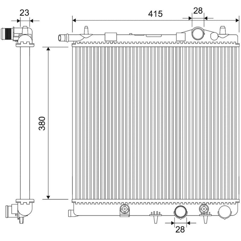 Valeo Engine Radiator 701897