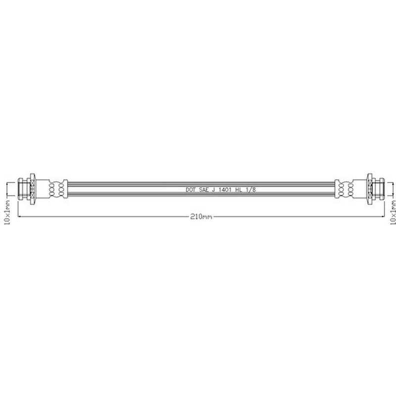 Juratek Brake Hydraulic Hose Line Rear JBH1045