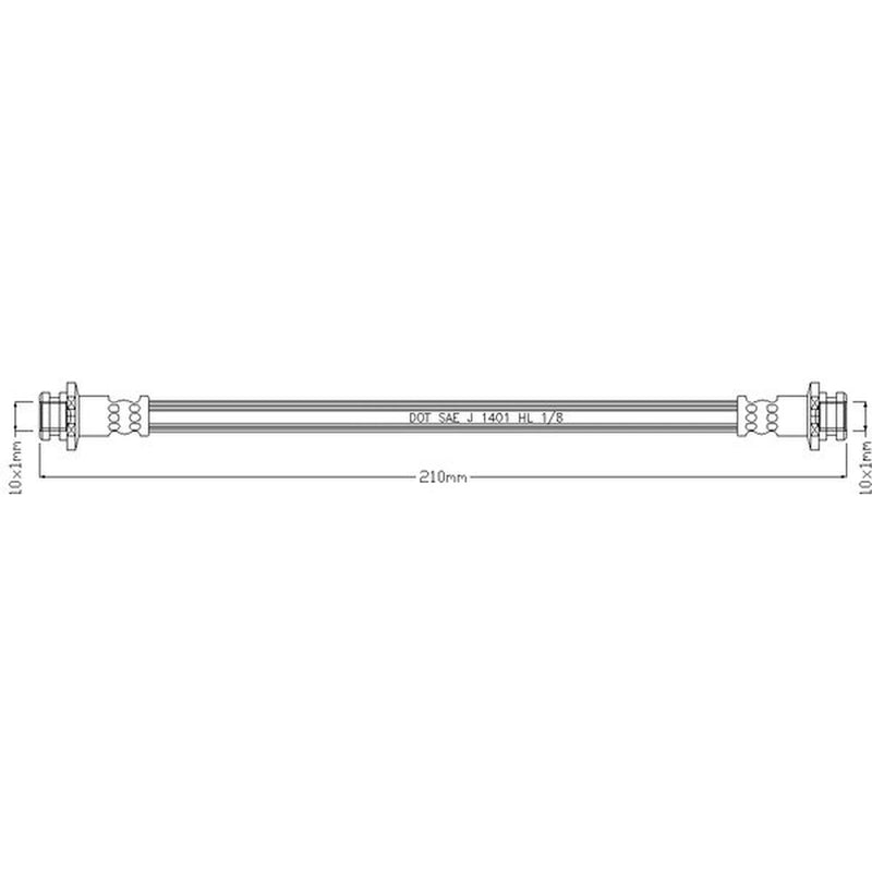 Abtex Brake Hydraulic Hose Line Rear ABH1045