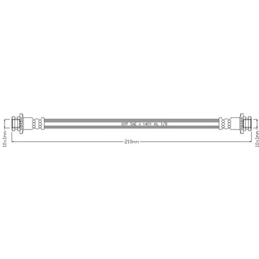 Abtex Brake Hydraulic Hose Line Rear ABH1045