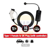 NAPA Electric Vehicle Charging Cable Charging plug type 1 NEC104