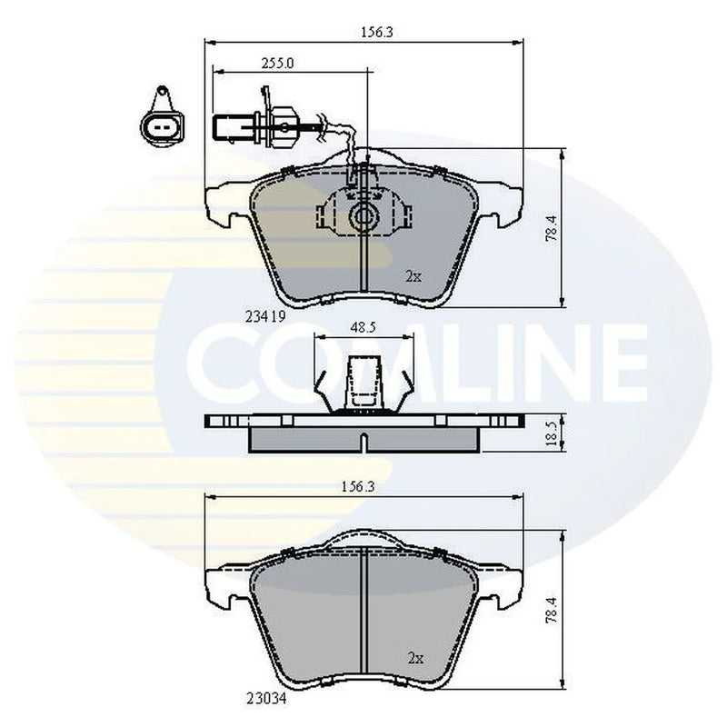 Comline 4 x Front Brake Pad Set CBP1885