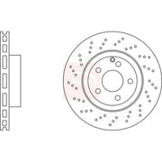Apec 2 x Perforated/Vented Front Brake Discs DSK2718