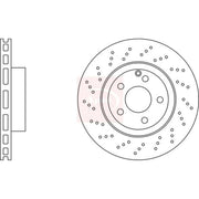 Apec 2 x Perforated/Vented Front Brake Discs DSK2718