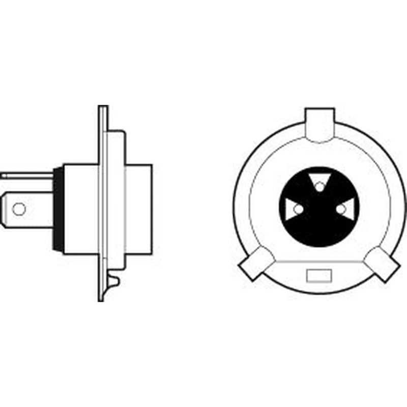 Valeo H4 Bulb Cardboard (Life X2) 032509 032509