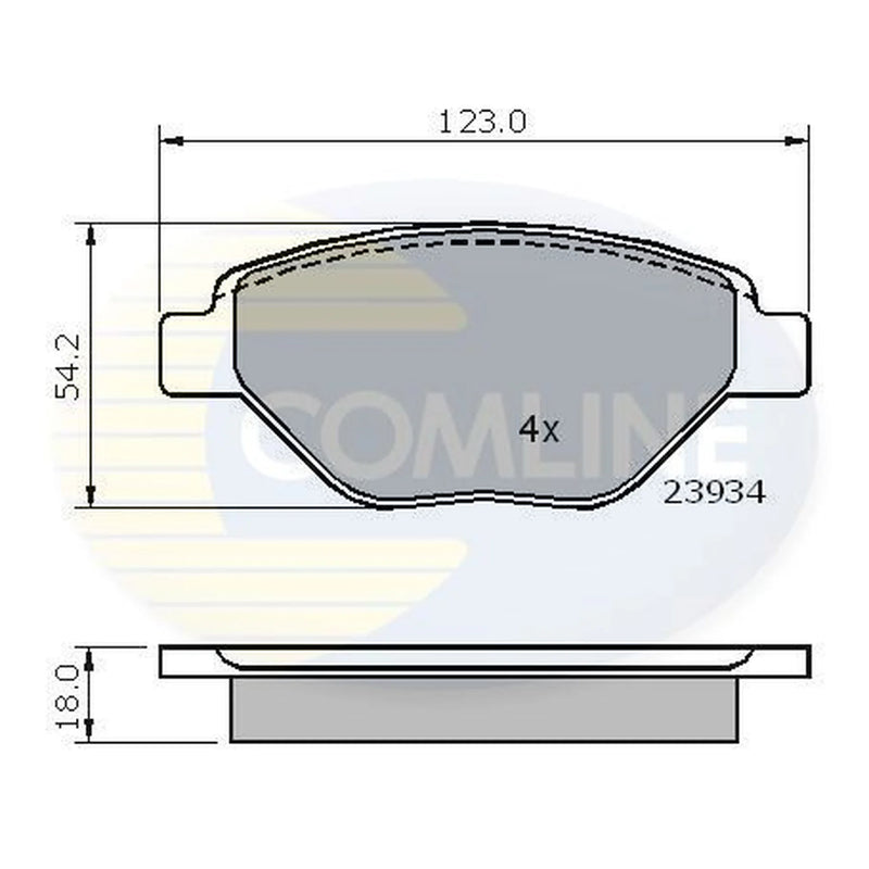 Comline 4 x Front Brake Pad Set CBP01159