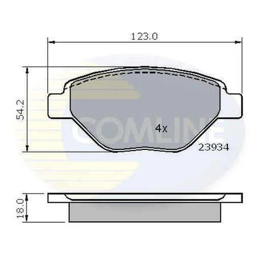 Comline 4 x Front Brake Pad Set CBP01159