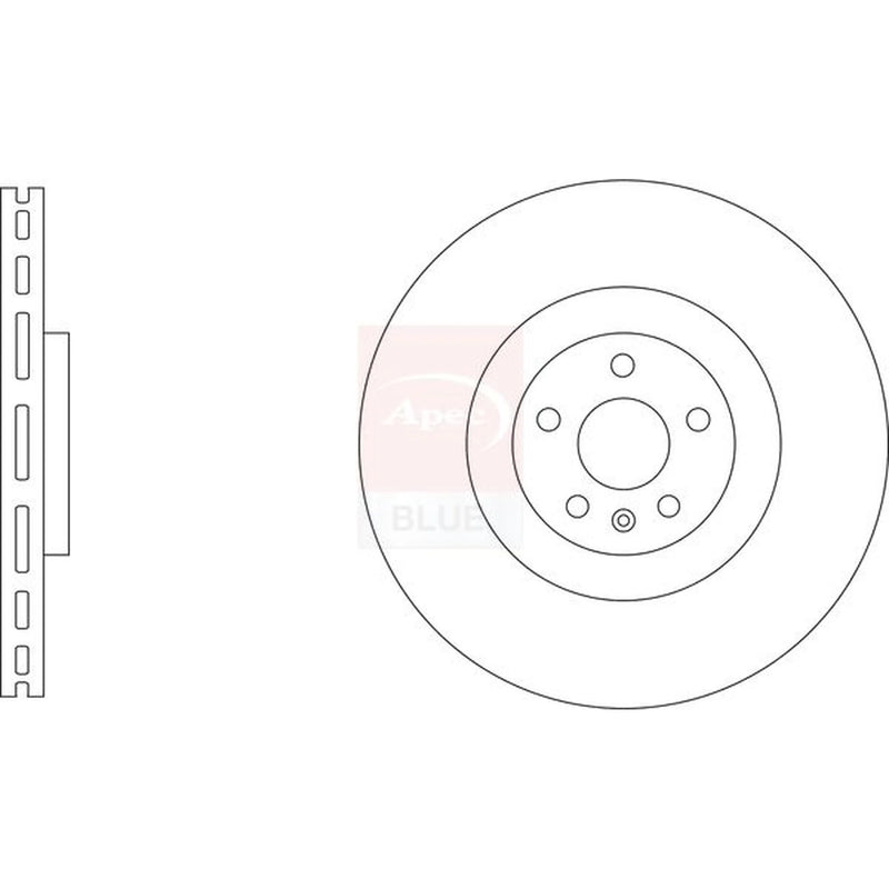 Apec 2 x Vented Front Brake Discs SDK6967