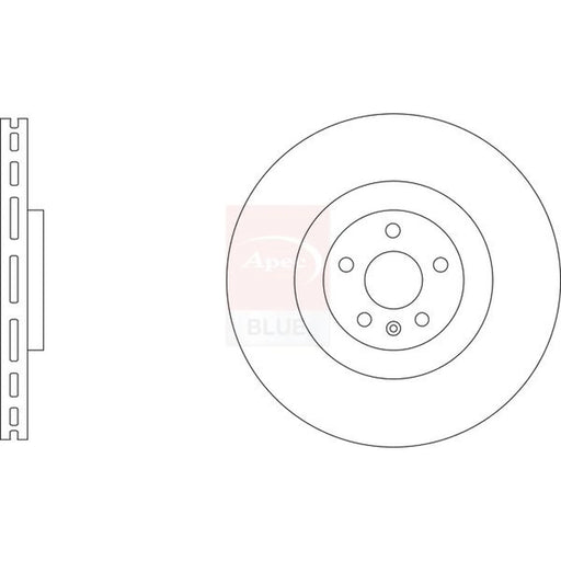 Apec 2 x Vented Front Brake Discs SDK6967