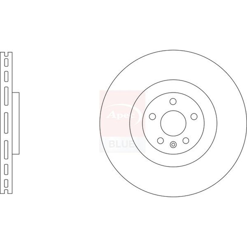Apec 2 x Vented Front Brake Discs SDK6967