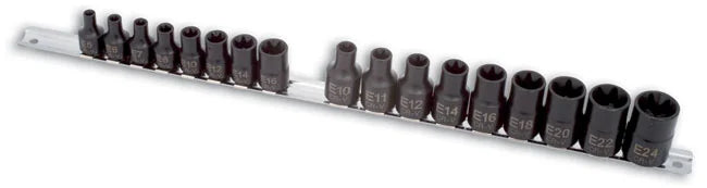 Laser Tools Impact Star Socket Set 3/8"D, 1/2"D 17pc - PL