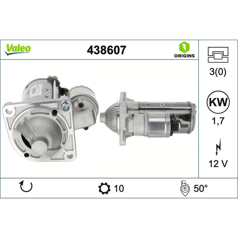 Valeo Starter Motor 12V 1.7kW 10 Teeth 438607