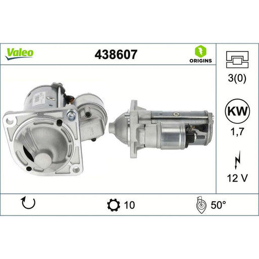 Valeo Starter Motor 12V 1.7kW 10 Teeth 438607