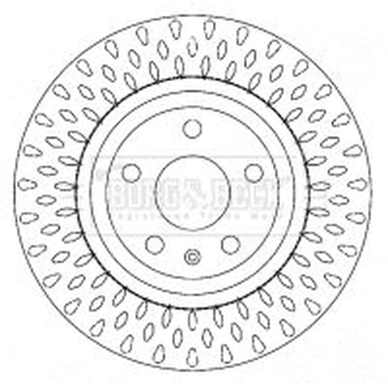 Borg & Beck 2 x Vented Rear Brake Discs BBD4626