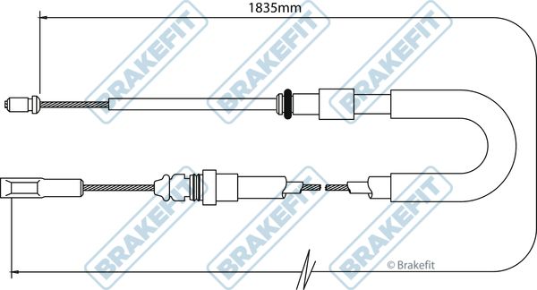 Apec Handbrake Cable Left Front fits Citroën C5 I 2001-2004 1.8 2.0 2.2 3.0