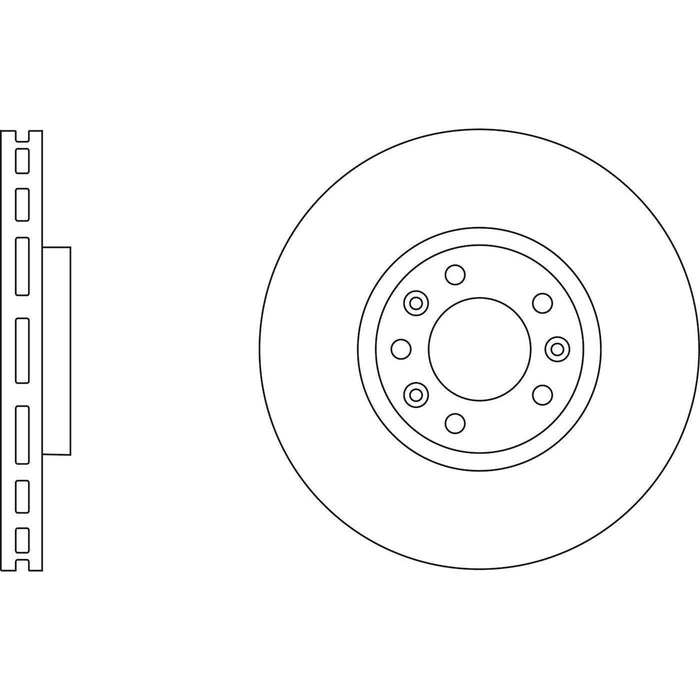 Apec Brake Disc Front Fits Citroen Berlingo C4 C5 Ds Ds7 Crossback Opel Combo Gr Apec  - Town Parts