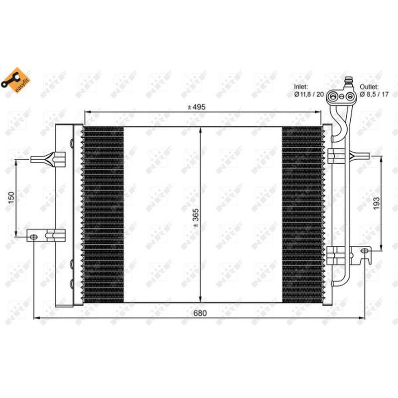 NRF Air Conditioning Condenser 350034