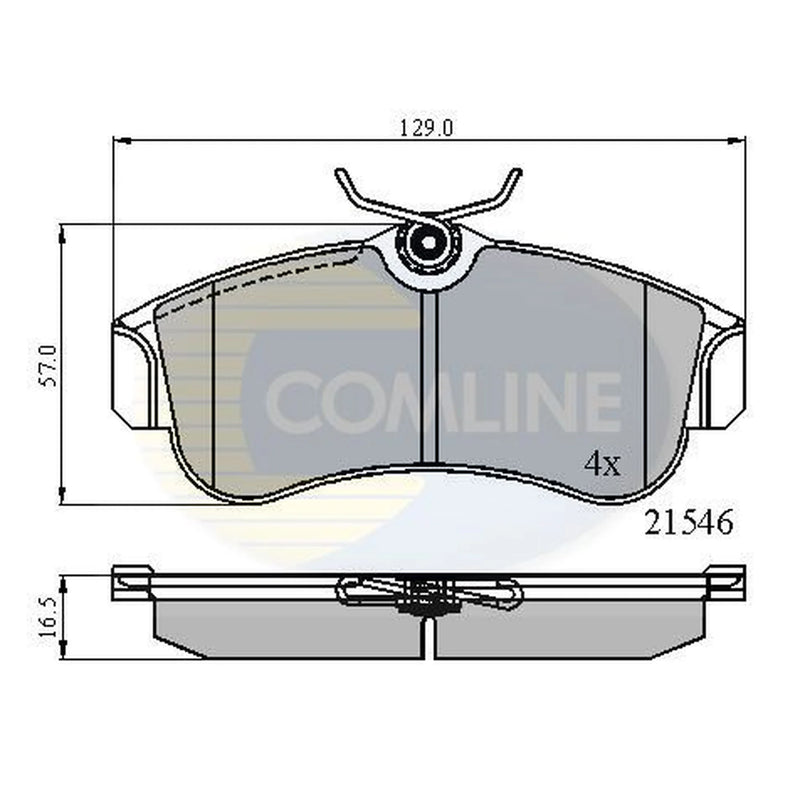 Comline 4 x Front Brake Pad Set CBP0566