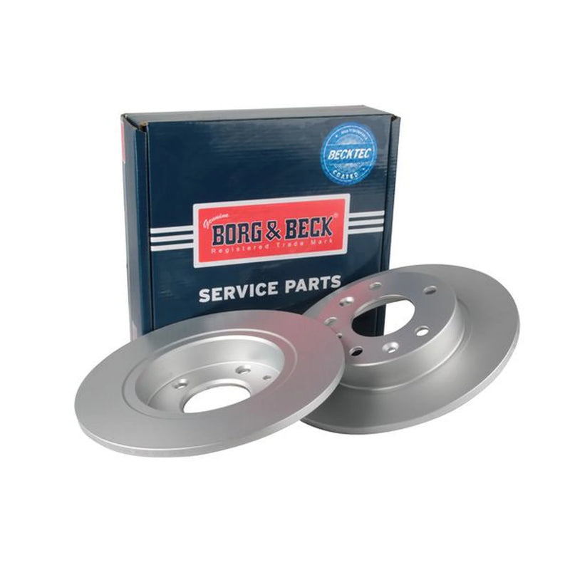 Borg & Beck 2 x Solid Rear Brake Discs BBD5663