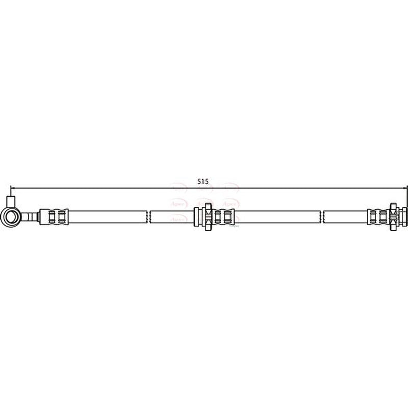 Apec Brake Hydraulic Hose Line Front Left HOS3577