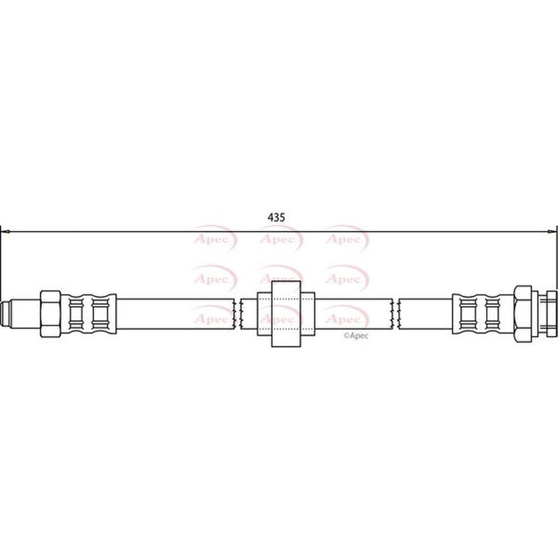 Apec Brake Hydraulic Hose Line Front HOS3125