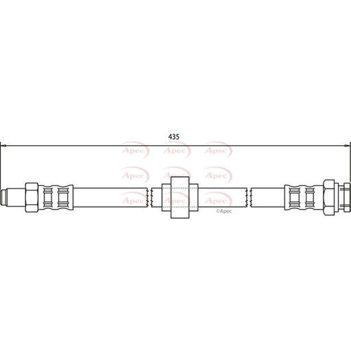 Apec Brake Hydraulic Hose Line Front HOS3125