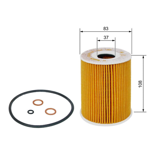 Genuine Bosch Car Oil Filter P7255 Fits Bmw 3 M3 Cabrio - 4.0 - 08-13 F026407255 Bosch  - Town Parts