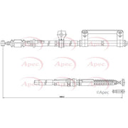 Apec Handbrake Cable Right Rear CAB1248