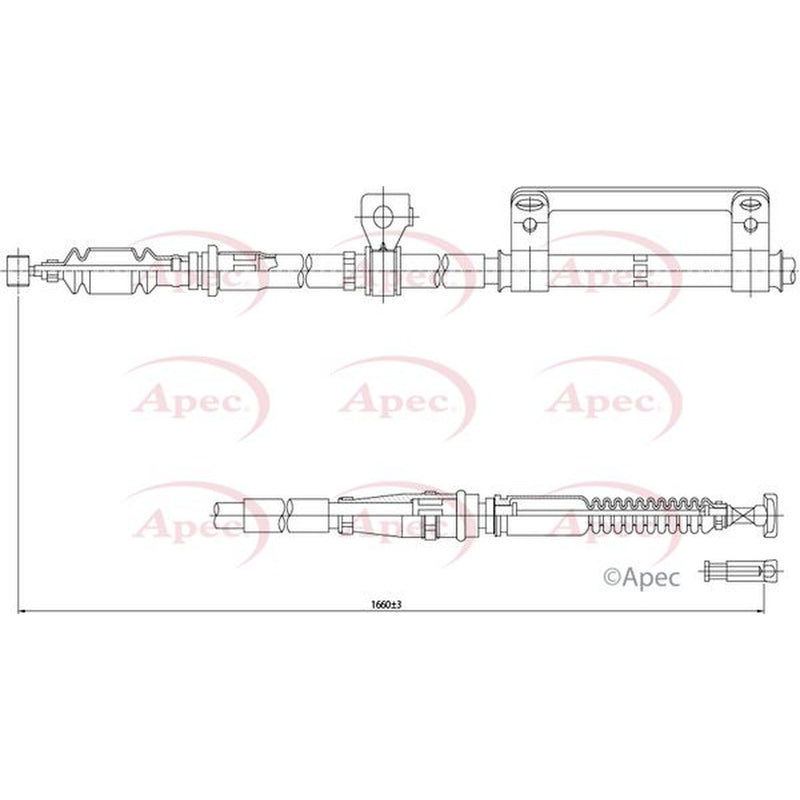 Apec Handbrake Cable Right Rear CAB1248