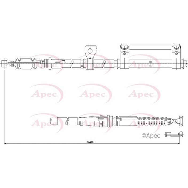 Apec Handbrake Cable Right Rear CAB1248