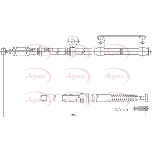 Apec Handbrake Cable Right Rear CAB1248