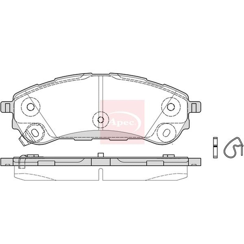 Apec Rear Brake Pad Set PAD2342