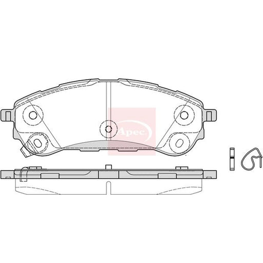 Apec Rear Brake Pad Set PAD2342