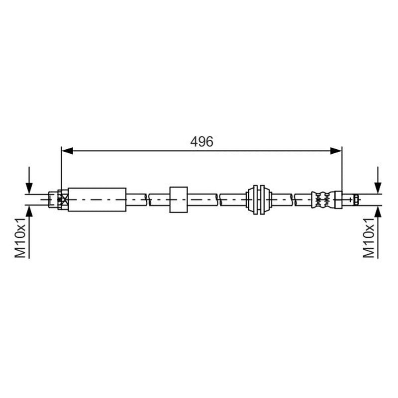 Bosch Brake Hydraulic Hose Line Front 1 987 481 590