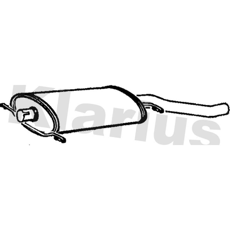 Klarius Box With Tail Pipe Rear VW180W
