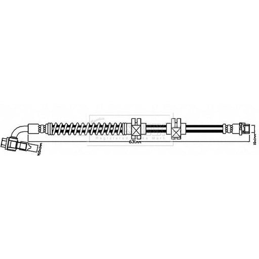 Borg & Beck Brake Hydraulic Hose Line Front Right BBH8068