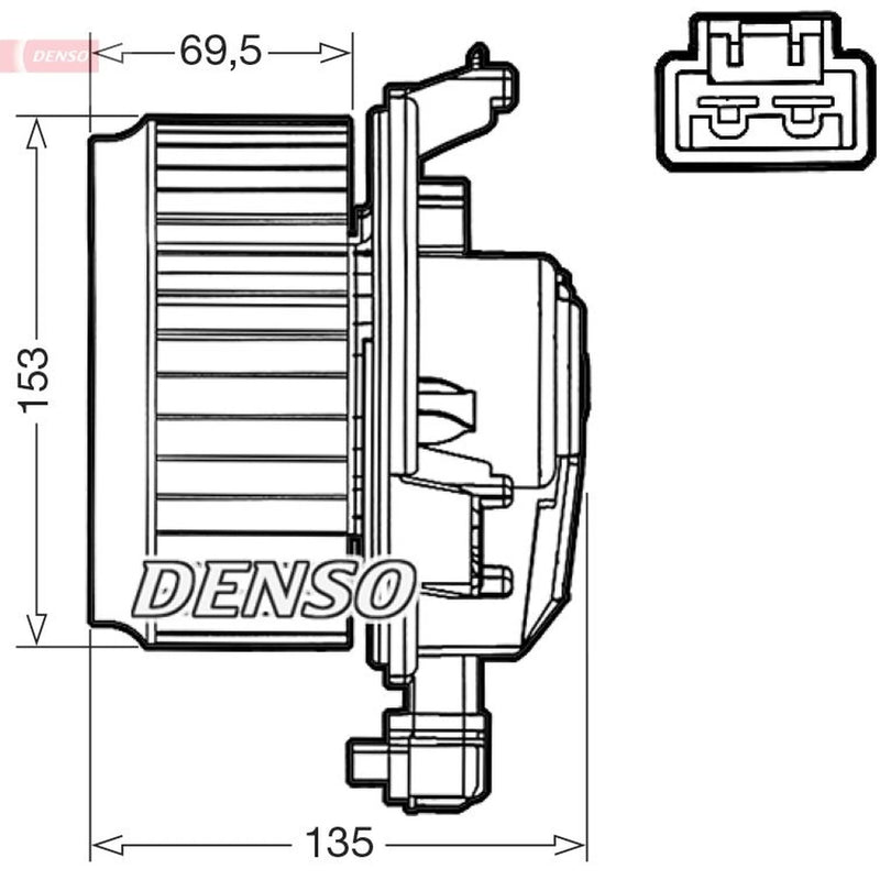 Denso Heater Blower Fan DEA50000