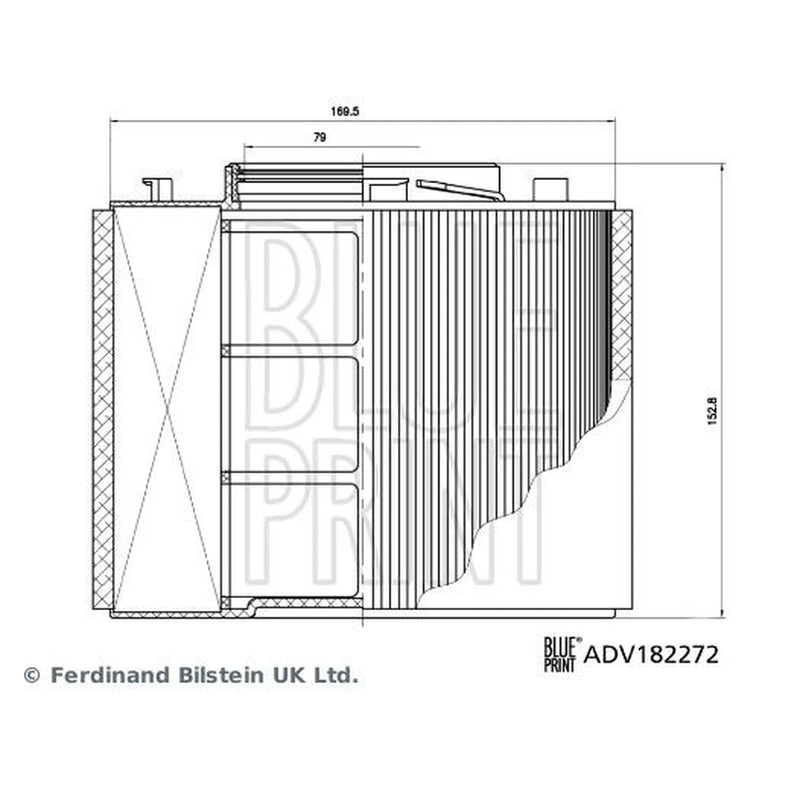 Blue Print Engine Air Filter ADV182272
