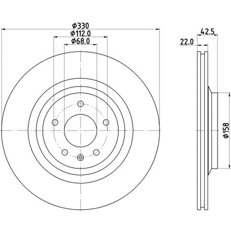 DON 2 x Rear Brake Discs PCD15482